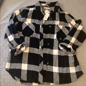 Pacsun LA Hearts black and white flannel